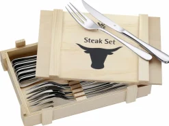 WMF Steakbesteck 12 tlg. silberfarben