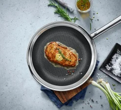 WMF Stielpfanne 24cm schwarzsilberfarben