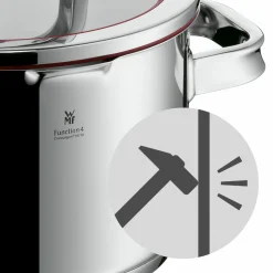 WMF Topfset 5tlg silberfarbenrot