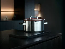 WMF Topfset 5tlg silberfarbenrot