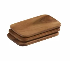 Zassenhaus 3er Schneidbrett 14,5x23cm braun