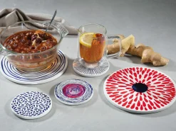 Zassenhaus Untersetzer 20cm weißblau