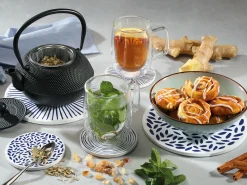 Zassenhaus Untersetzer 20cm weißblau