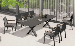 ZEBRA Garten Ausziehtisch schwarz