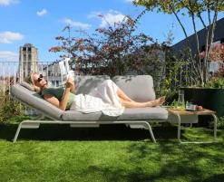 ZEBRA Garten 3-Sitzer Sofa beige