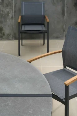 ZEBRA Gartensessel stapelbar grau