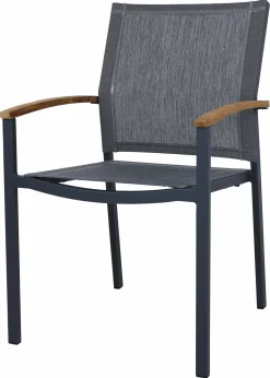 ZEBRA Gartensessel stapelbar grau