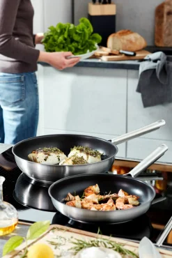 ZWILLING Pfannenset 2tlg. 24/28cm schwarzsilberfarben