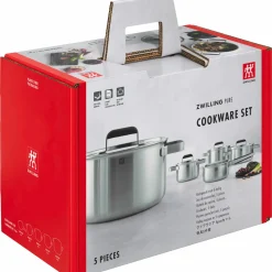 ZWILLING Topfset 5tlg. schwarzsilberfarben